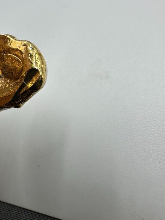 Vintage Kenneth Jay Lane Jewelry Set Gold Tone Cream Ring Clip-On Earrings - Picture 13 of 16